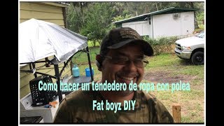 Cómo hacer un tendedero de ropa con polea Fat Boyz DIY [upl. by Auhs]