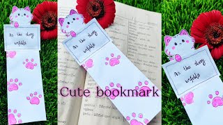 cute bookmark  easy paper tutorial  handmade bookmark diy  back to school craft  how to make 💕👍 [upl. by Nnarefinnej]