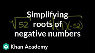 Imaginary roots of negative numbers  Imaginary and complex numbers  Precalculus  Khan Academy [upl. by Aleece960]