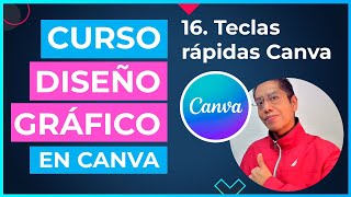 Curso DISEÑO GRÁFICO en CANVA  16 Teclas rápidas en Canva [upl. by Ardna528]