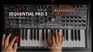 Sequential Pro 3 Demo I No Talking  Custom Patches [upl. by Eelir]