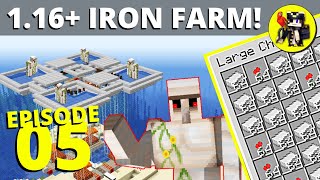 Minecraft 116 IRON FARM EASY  EFFICIENT Episode 5 [upl. by Lewap]