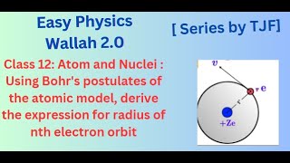 Using Bohrs postulates of the atomic model derive the expression for radius of nth electron orbit [upl. by Drawd]