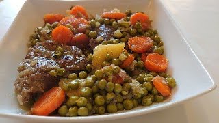 Jardiniere à lagneau et aux legumes Lamb and vegetables jardiniere جواز بالجلبانة واللحم غنمي [upl. by Aizahs]