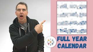 Tableau  Create a Full Year Calendar Heatmap [upl. by Annaek]