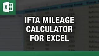 IFTA Mileage Calculator in Excel [upl. by Frey903]