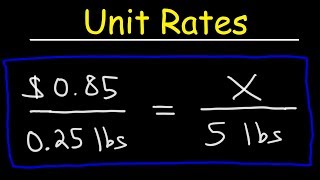 Unit Rates Ratios amp Proportions  Word Problems [upl. by Blodgett627]