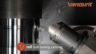 Weichbearbeitung P mit Vandurit ROLLFEED® Turning Hartmetall Schneidplatte [upl. by Klemens]