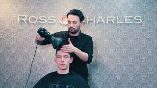 How to use a diffuser when drying mens hair  Ross Charles [upl. by Buck530]