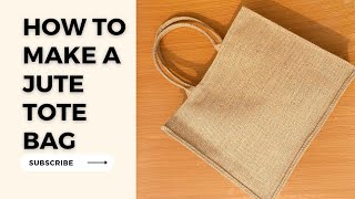 How to make Jute bag  Diy jute bag [upl. by Ahsita906]