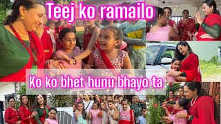 Teej Special  Aarohi kina daraunu bhayo  ko sanga bhayo bhet  AARSU FAMILY [upl. by Arno355]