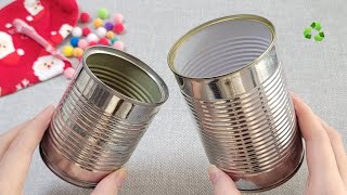 VERY Beautiful  Christmas decoration idea with Tin cans  Genius recycling crafts  DIY hacks [upl. by Atinomar]