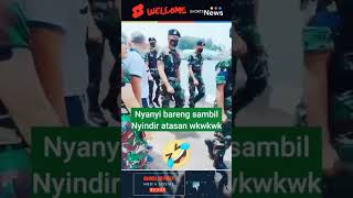 Ketika anggota TNI nyanyi sambil nyindir atasan army tni komando bravotni facts bravo funny [upl. by Bravin]