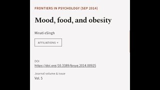 Mood food and obesity  RTCLTV [upl. by Avrit]