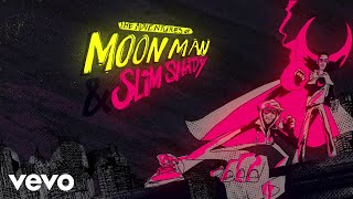 Kid Cudi Eminem  The Adventures Of Moon Man amp Slim Shady Lyric Video [upl. by Imoin]