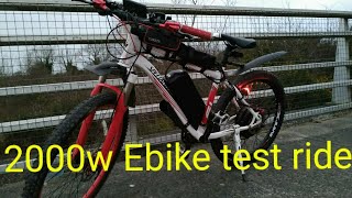 Ebike 2000w Conversion Kit Test Ride [upl. by Ana]