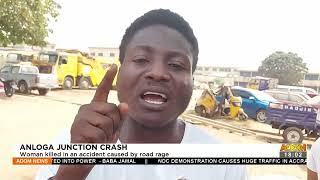 Anloga Junction Crash Woman killed in an accident caused by road rage – Adom TV News 10222 [upl. by Coben]