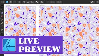 Affinity Designer Pattern Preview ★ Stepbystep Tutorial for Vector Pattern Design [upl. by Einniw]