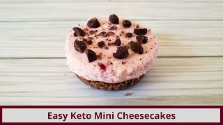 Super Easy Keto Blackberry or any flavor Mini Cheesecakes Nut Free and Gluten Free [upl. by Aititil]