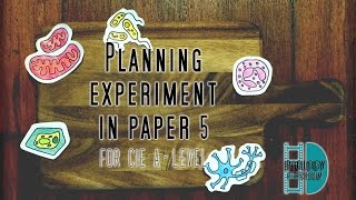 ALevel Biology  Planning experiment in Paper 5 [upl. by Batsheva]