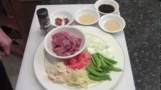 How to make spicy szechuan beef with vegetables [upl. by Ahseinat775]