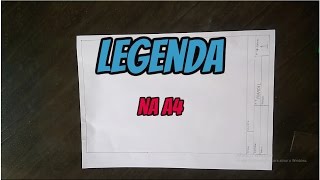 Desenho Técnico  Legenda na A4 [upl. by Auqenes]