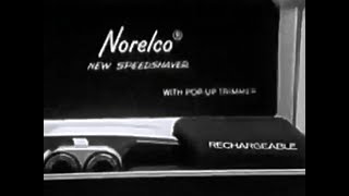 Norelco Speedshaver Introducing The Rechargeable Shaver 1960s TV Commercial HD [upl. by Enelehcim]