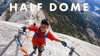 Hiking up the Cables at Half Dome in Yosemite National Park  Bucket List [upl. by Llehcram]