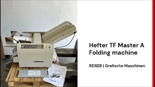 Hefter TF Master A Folding machine [upl. by Adnoyek]