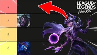 WILD RIFT Tier List Patch 50 Season 12  SYNDRA RELEASE amp ASOL REWORK [upl. by Leruj]