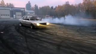 500HP BMW E28 M30B35 Turbo Burnout [upl. by Nanfa812]