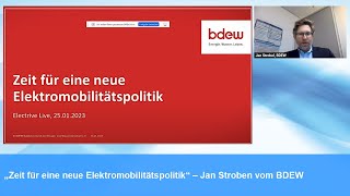 „Zeit für eine neue Elektromobilitätspolitik“ – Jan Strobel vom BDEW [upl. by Dorey288]