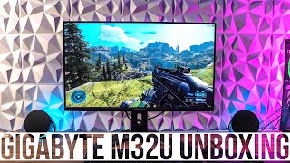 Gigabyte M32U 4K Monitor Unboxing [upl. by Alyahs]