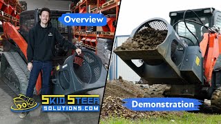 The VTN Skid Steer Rotating Screening Bucket  Skid Steer Solutions [upl. by Arela]