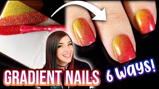 6 Ways to Paint Gradient Nail Art  KELLI MARISSA [upl. by Jamaal]