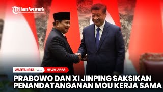 Prabowo dan Xi Jinping Saksikan Penandatanganan Sejumlah MoU Kerja Sama IndonesiaTiongkok [upl. by Nylcoj]