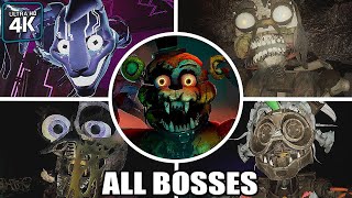 FNAF Security Breach Ruin DLC  All Bosses amp Jumpscares With Cutscenes 4K 60FPS UHD PC [upl. by Aldwon748]