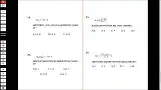 1DÖNEM 1SINAV MATEMATİK SINAVI 12SINIF HAZIRLIK 1225SORULAR [upl. by Nylauqcaj]