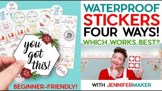 How to Make Waterproof Stickers on Cricut with Four Methods  BeginnerFriendly Tutorial [upl. by Wehtam685]