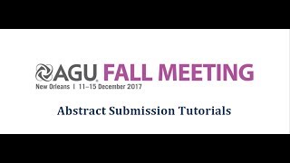 Tutorial Fall Meeting 2017 Abstract Submissions Adding Editing and Removing Authors Step 5 [upl. by Anerul]