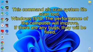 Check system files sfc scan Windows 1110 [upl. by Kramlich]