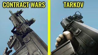 Contract Wars vs Escape from Tarkov  Weapons Comparison [upl. by Haimarej887]