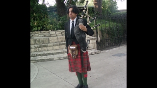 San Antonio Bagpiper  Amazing Grace amp Flowers of the Forest [upl. by Kcirddes687]