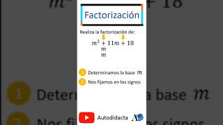 Ejercicio de Factorización Shorts 1 [upl. by Dalt]