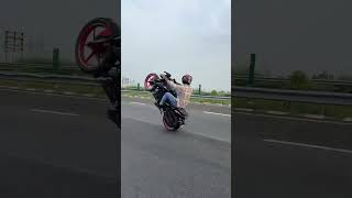 Duo wheelie👍🏻 youtubeshorts viralremix rider stunt trending shorts [upl. by Suiramad]