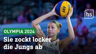 188m große Basketballerin Marie Reichert brennt für 3x3  Hessen bei Olympia [upl. by Elraet903]