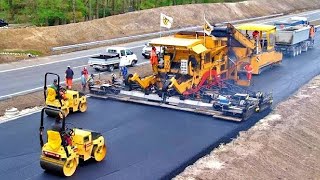 World Amazing Modern Road Construction Machines Incredible Fastest Asphalt Paving Equipment Machine [upl. by Arotak]