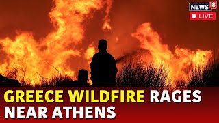 Athens Wildfire Live News  Athens Wildfire Track Live  Greece Wildfire Continues To Rage  N18G [upl. by Libbi]