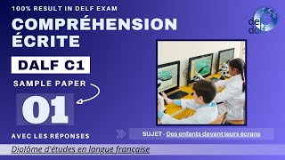 DALF C1 Compréhension écrite No 01  Written Comprehension Practice Test Online  French N You [upl. by Truman]