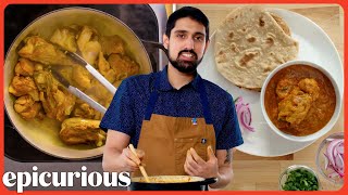 How a Michelin Star Indian Chef Makes Chicken Curry at Home  Passport Kitchen  Epicurious [upl. by Hashimoto]